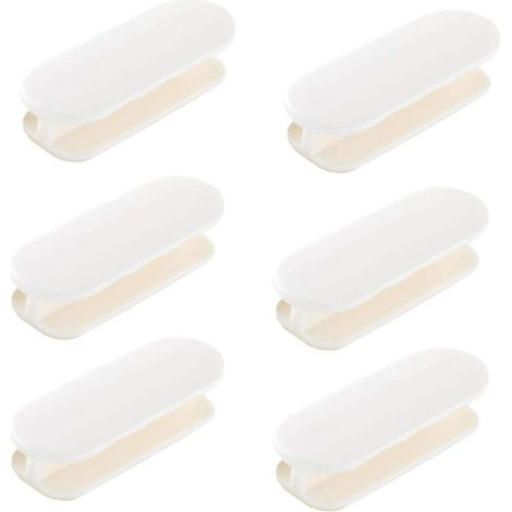 [NEVER USED] Pack of 6 self-adhesive door handles, sliding door handles, no punching, balcony door handles, door and window accessories, white