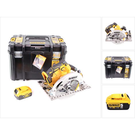Sierra circular a batería DeWalt DCS 572 NT 18 V 184 x 16 mm + 1 batería 5,0 Ah + T-STAK - sin cargador