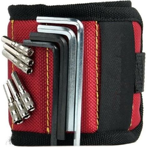 Bracelet magnétique avec aimants puissants pour maintenir à vis matériel outils Maintenance pièces Rangement magnétique Bracelet (1/4)