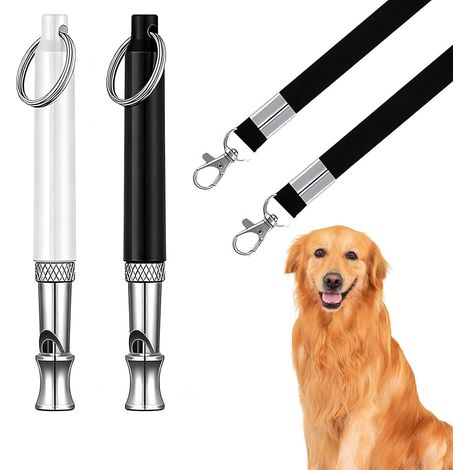 Sifflet Ultrason Chien, 2 pièces Sifflet Ultrason Chien Anti Aboiement, Sifflet Ultrason Chien Anti Agression, Sifflet Chien, Sifflet Chien Rappel-Haute Fréquence, Convient à la plupart des races. (1/5)