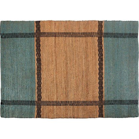VIVARAISE - Tapis décoratif Eden Quartz en jute et coton - 160 x 230 cm (1/4)