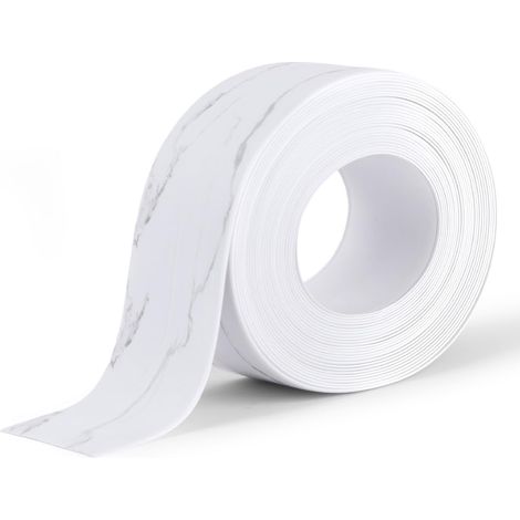 Dichtungsband für Badezimmer, 5 m x 38 mm selbstklebend, PVC-Dichtungsband für Badewanne, Badezimmer, Küche, gegen Schimmel, zum Verfugen
