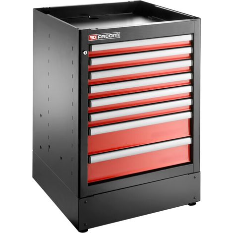 Facom Meuble bas JLS3, 8 tiroirs, noir