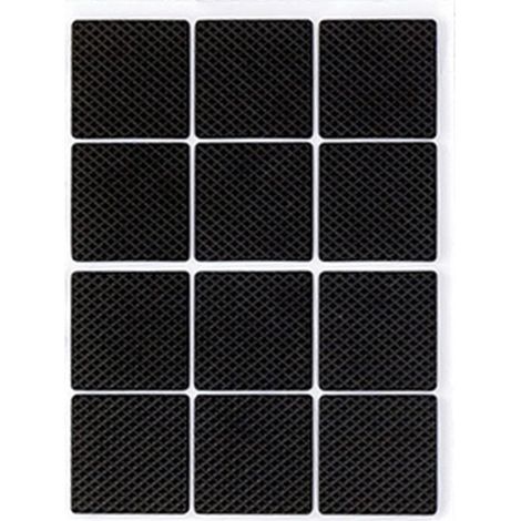 Lot de 12 protections de meubles noires épaisses et antidérapantes, protège-tables et protège-chaises, protections autocollantes rondes/carrées pour pieds de chaises (1/5)
