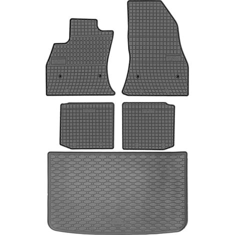 Ensemble de tapis de sol en caoutchouc pour Fiat 500L Hatchback (2012-2022) + tapis de coffre (1/5)