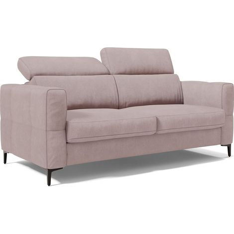Gardenia Schlafsofa mit 18 cm hoher Matratze wasserfestem Stoff T02 178 cm (mat. 120x197) Rosa
