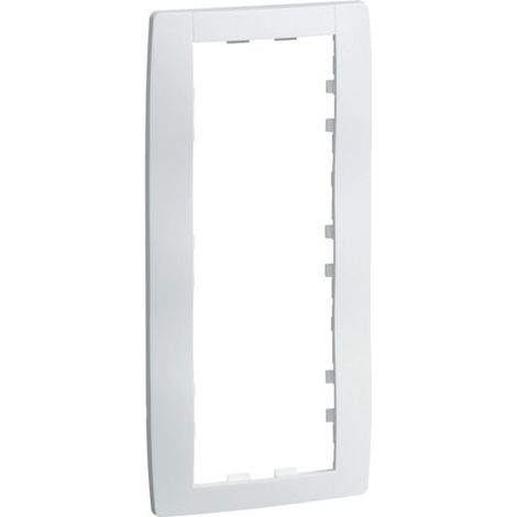 Plaque Hager 3 postes verticale blanc neve 90x194mm – Entraxe 57mm – Pour installations intérieures – WK407 (1/2)
