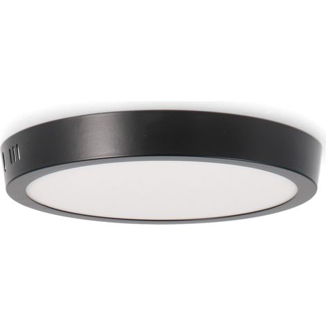 IluminaShop - Plafon de Superficie Circular Negro 20W CCT