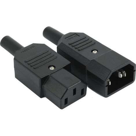 1 PaarAC250V10A3P Schalttafelmontage IEC320C14SteckdoseC13Stecker Adaptateur Stecker (1/4)