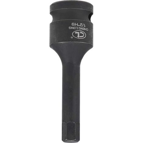 Douille hexagonale à impact, 1/2" x H9 (9 mm), embouts hexagonaux en acier CR-MO, longueur de 78 mm pour clé dynamométrique, clé à cliquet, perceuses à choc (1/5)