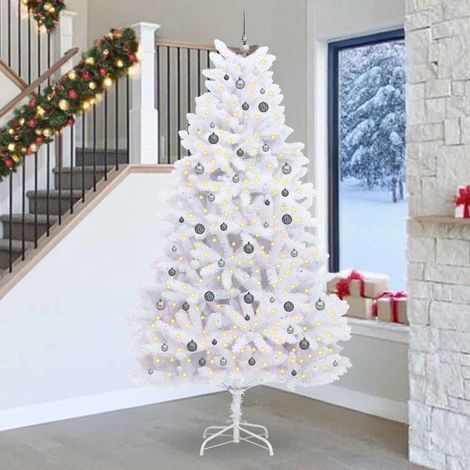 Künstlicher Weihnachtsbaum Weiß 128 x 128 x 270 cm