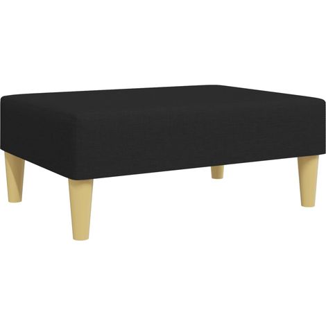 Repose-pied noir 77x55x31 cm tissu
