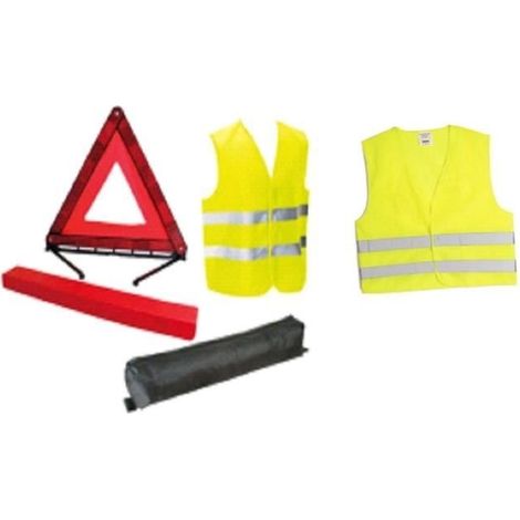 Safety Pack - HTC EQUIPEMENT - 1 warning triangle + 2 XL adult safety vests (1/4)