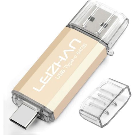 Clé USB Type C 64 Go,Flash Drive USB 3.0 OTG pour Huawei Samsung Smartphone Android de Type C-Or (1/5)