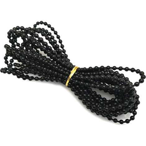 Chaînette à billes pour stores enrouleurs, chaînette pour stores verticaux, accessoires pour stores verticaux, chaînette de rechange, accessoires de réparation pour stores enrouleurs (noir) (1/5)