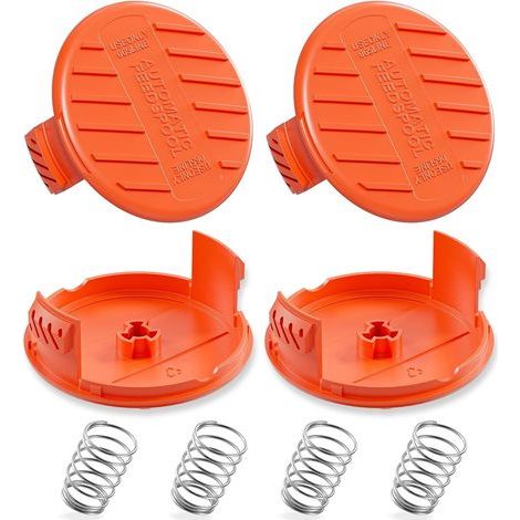 4-teilige Spulenabdeckung, kompatibel mit Black & Decker Freischneidern, RC-100-P Spulenkappe, Spulenkappenfedern für Black & Decker Freischneider (1/5)