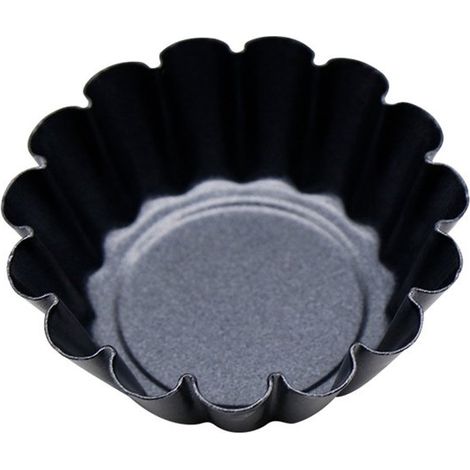 Ensemble de 12 pièces - Moules à gâteaux en acier au carbone - Moule à gâteau - Moule à gâteau en forme de chrysanthème - Ustensiles de pâtisserie - Moules en acier au carbone - Noir (1/5)