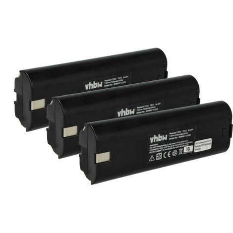 vhbw 3x batería reemplaza Einhell 91011 para herramienta (2100 mAh, NiMH, 7,2 V)