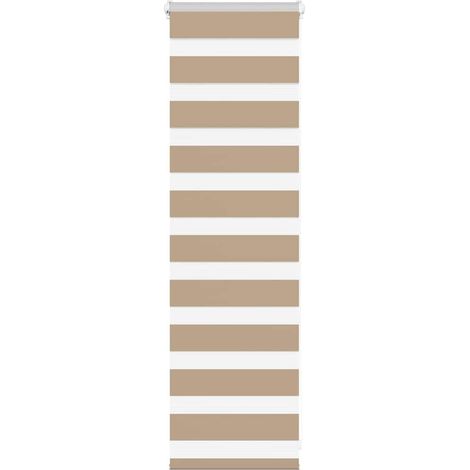 Doppelrollo Sandbraun 45x100 cm Stoffbreite 40,9 cm Polyester