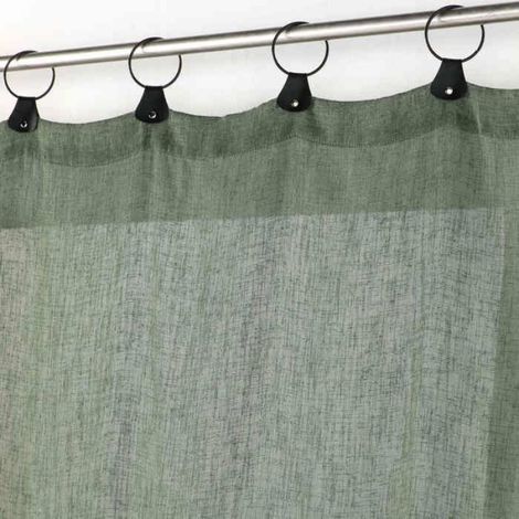 Panneau a anneaux voile tisse 140 x 240 cm Linke kaki (1/3)