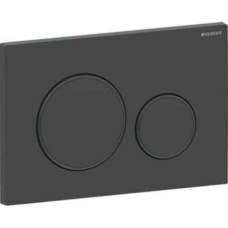 Convient pour panneau de commande de toilettes GEBERIT DUOFIX Sigma 20 - Noir Mat (115.882.16.1) (1/2)