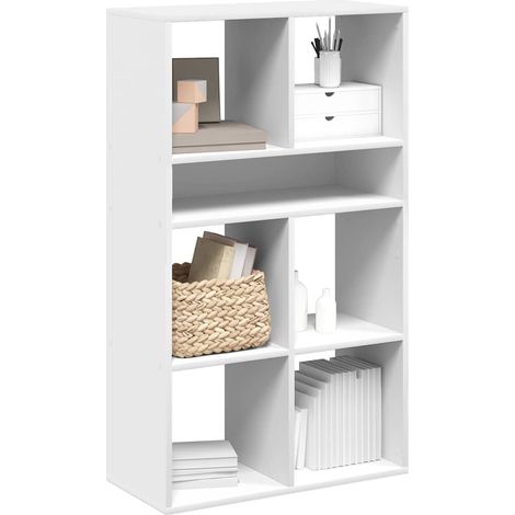 Bücherregal Weiß 66x31x112 cm Holzwerkstoff
