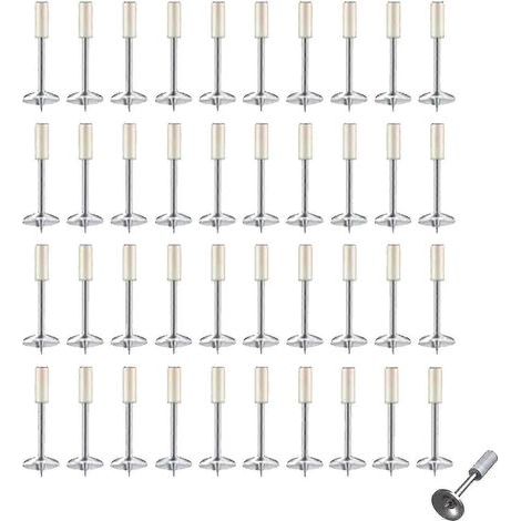 Lot de 40 mini clous ronds en acier pour cloueuse pneumatique, 100 % neufs. (1/5)