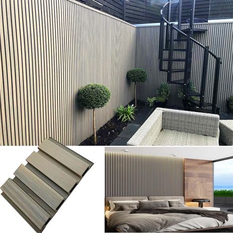 Listoni WPC Elegant 20m² per rivestimenti colore Beige listone co-estruso 219x2200mm spessore 26mm (1/5)