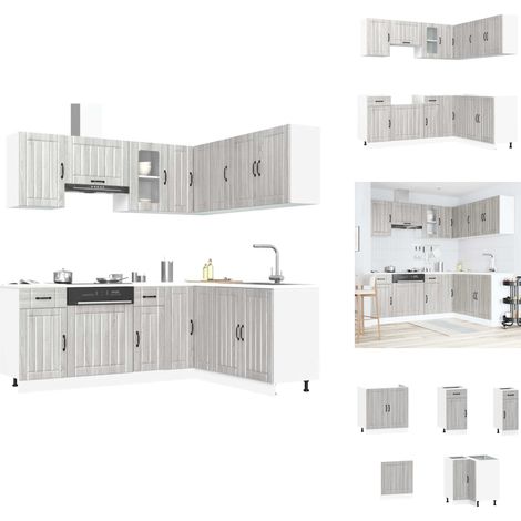 Ensemble d'armoires de cuisine 11 pcs Lucca bois d'ingénierie - Ensemble D'armoires De Cuisine - Ensemble D'armoires De Cuisine - Ensemble D'armoires - Armoire De Cuisine (1/5)