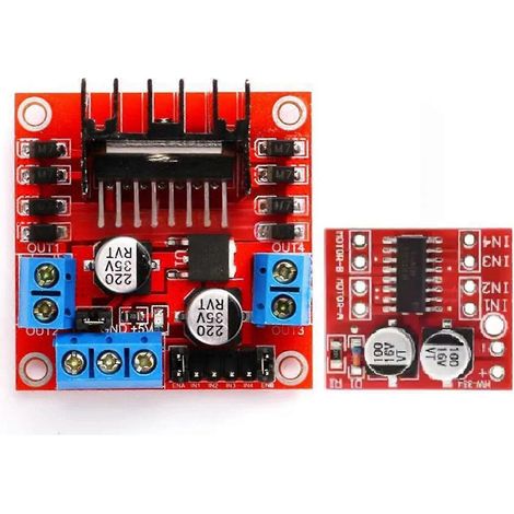 Deux modules de carte de commande de moteur L298N, adaptés aux robots et aux voitures intelligentes, modules de carte de commande de moteur pas à pas à double pont en H, 2A/25W. (1/5)