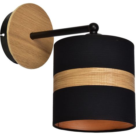 Applique murale Terra Milagro 1xE27 60W bois clair/noir (1/3)
