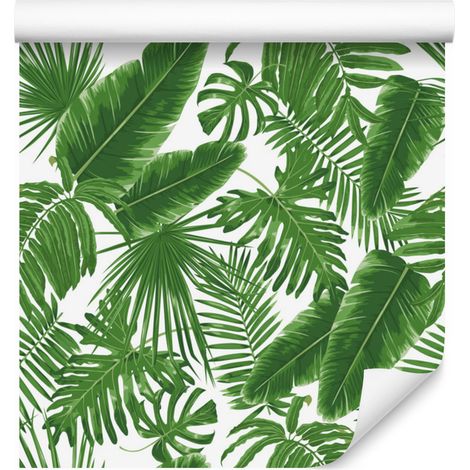 Papier peint tendance à motifs de feuilles pour salon et chambre 50x1000 cm (1/5)