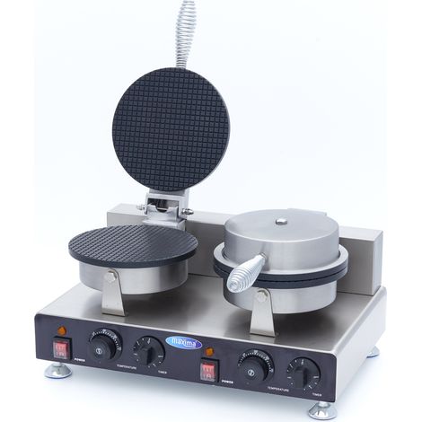 Gaufrier - 2 pièces - Cornet de crème glacée - Maxima