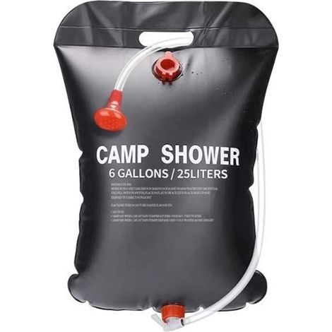 Sac de douche portable pour le camping et les voyages, avec chauffage solaire, 25 L-AquaForge (1/5)