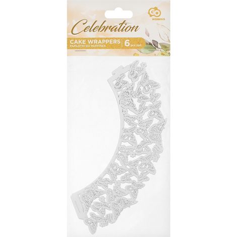 Caissettes à cupcakes et muffins papillon blanches, 6 pièces. (1/2)