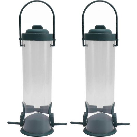 Mangeoire à oiseaux extérieure en plastique, suspendue, automatique, transparente, pour colibris, durable et légère, décoration de jardin, lot de 2. (1/5)