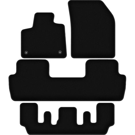 Tappetini BASIC in velluto nero per: Peugeot 5008 II GT line 7 posti (2017-2020) (1/5)
