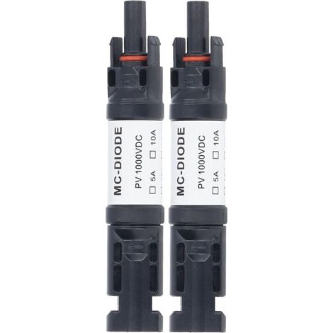 2er-Pack 1000-V-Solar-PV-Steckverbinder, IP68 wasserdichter MCD-Solar-PV-Sicherungsstecker, Verpolungssicherer Sicherungshalter für 30-A-Solarpanelanschluss (1/4)