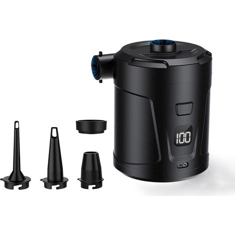 Pompa ad aria - Compressore d'aria - Pompa ad aria elettrica - Pompa per piscina - Portatile - Con indicatore LED di batteria - 5200 mAh - 400 l/min (1/5)