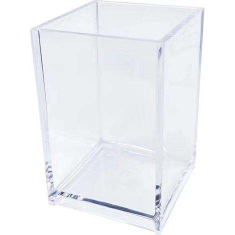 Organisateur de bureau en acrylique transparent grande capacité pour stylos et pinceaux (1/5)
