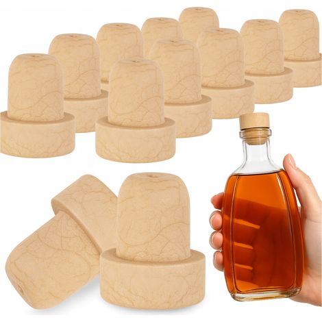 100 tapones de corcho, tapones, cierres, tapones para botellas, de material sintético tipo hongo de 19 mm.