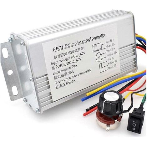 DC12V-60V 70A 4000W DC-Motor PWM Drehzahlregler Bürstenregler Strom-Spannungsregler für elektrische (1/5)
