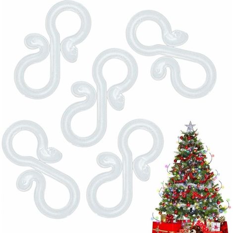 Crochets S - Pour Guirlandes Lumineuses Extérieur - Fixation Gouttière Décoration Extérieure - Lot de 20 (1/5)
