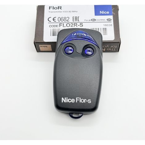 Télécommande de porte de garage NICE FLOR FLO2R-S FLO04R-S code roulant 433 MHz (1/5)