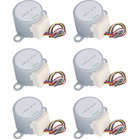 Set mit 6 hochpräzisen 5V-Gleichstrom-Schrittmotoren für Lüfter, Kühlkörper, Brenner und Bühnenbeleuchtung (1/5)