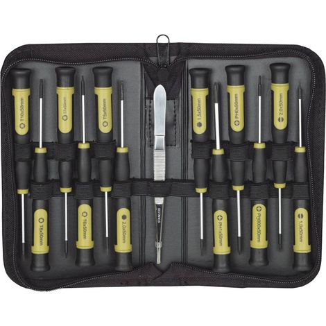 Jeu de tournevis Proxxon MICRO-DRIVER vis à fente, cruciforme Phillips, TORX® intérieur, 6 pans intérieurs (1/2)