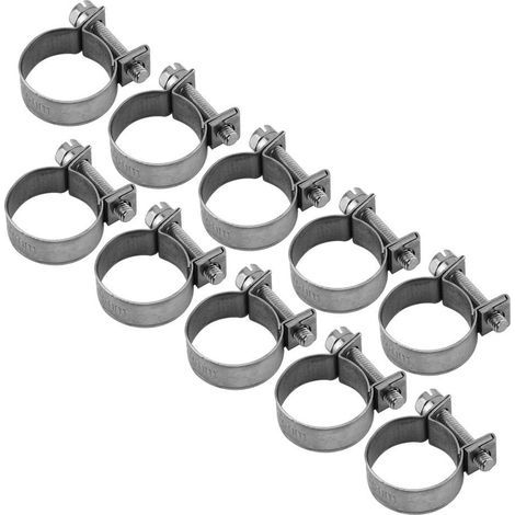 Health Gear 10 Stück Schlauchschellen, Kraftstoffschlauchschellen aus Edelstahl (18-20 mm) (1/5)