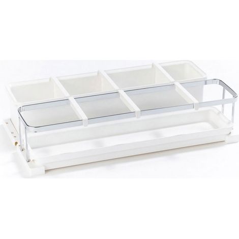 Rangement à bouteille à poser pour meuble bas uboxx 2 - Décor : Blanc - KESSEBOHMER