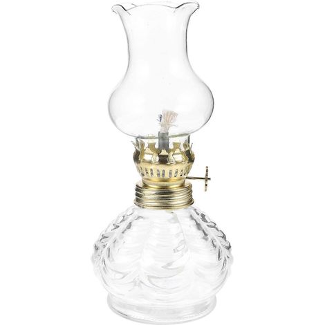 Lampe à pétrole vintage en verre idéale pour la décoration de table. (1/5)
