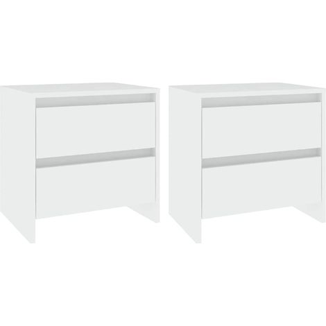 Maison Exclusive - Comodino Bianco 45x34,5x44,5 cm in Legno Ingegnerizzato (1/5)
